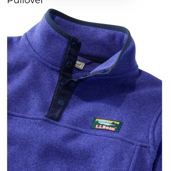 Kids' L.L.Bean Sweater Fleece, Pullover, M 10/12 - Picture 4 of 11